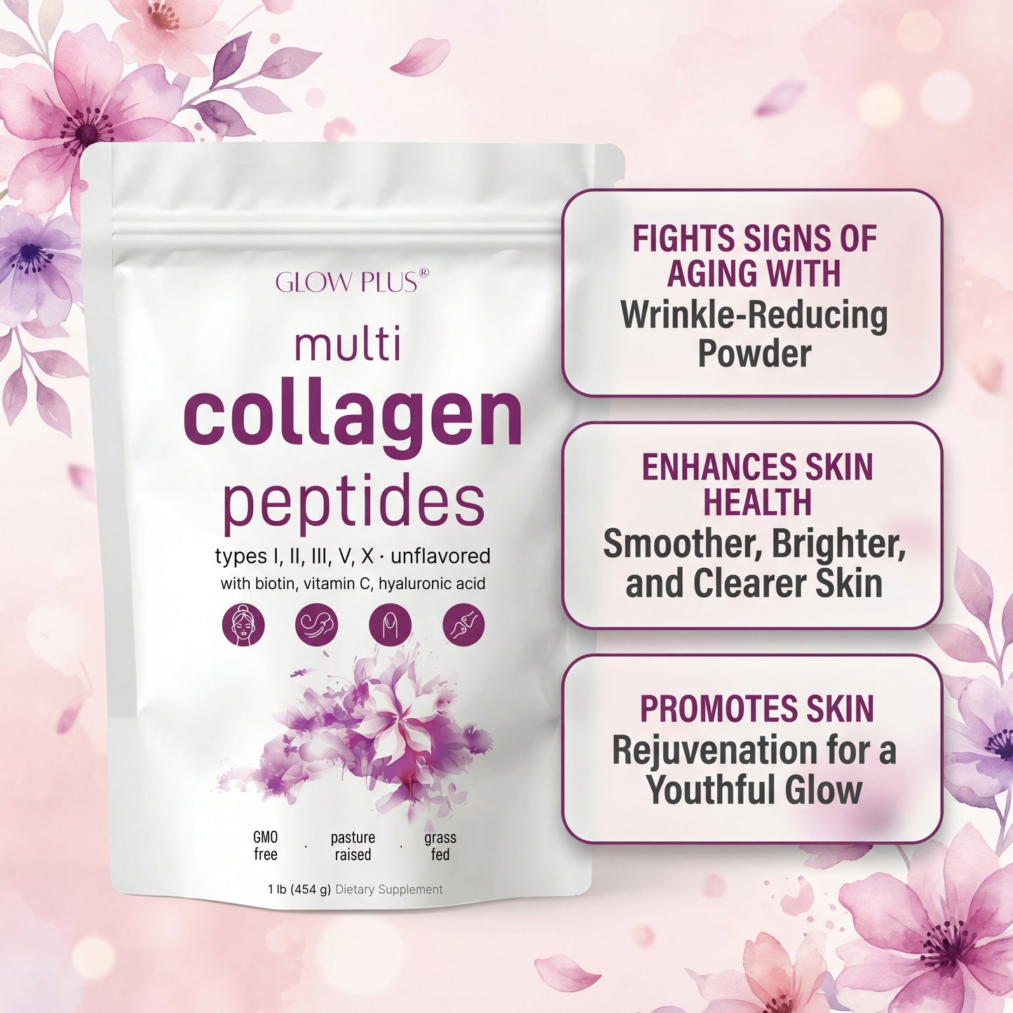 GlowPlus® MultiCollagen Peptide Powder