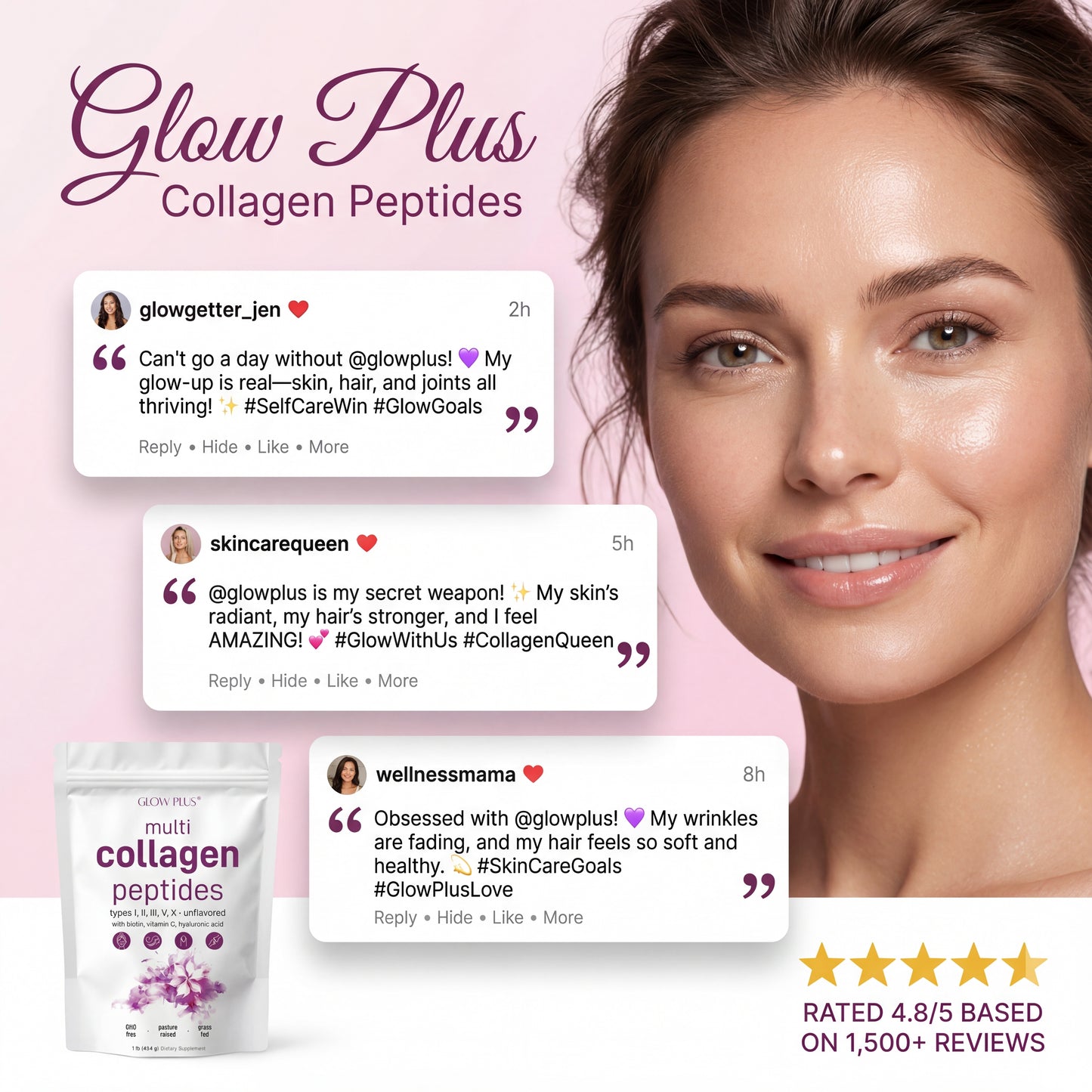 GlowPlus® MultiCollagen Peptide Powder